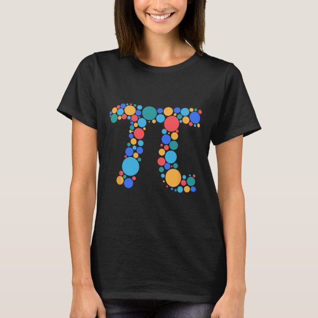 Teacher Math Pi Day Dot Day 2025  T-Shirt (Front)