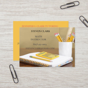 Teacher/Mathematician/Educator Calculator Notebook Business Card