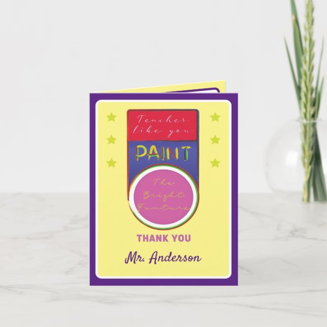 Teacher medal of honour Thank you card (Front)