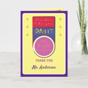 Teacher medal of honour Thank you card
