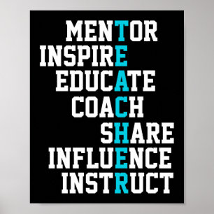 Teacher Mentor Inspire Poster
