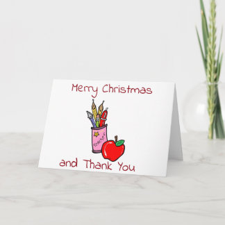 ***TEACHER*** MERRY CHRISTMAS & THANK YOU CARD