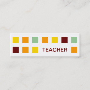 TEACHER (mod squares) Mini Business Card