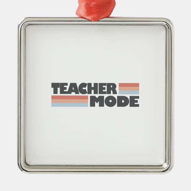 Teacher Mode Metal Ornament (Front)