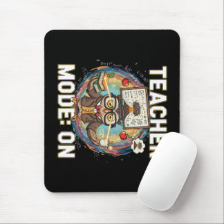 Teacher Mode: ON – Funny Owl Teacher Design Mouse Pad