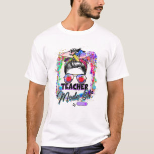 Teacher Mode On Messy Bun Hair T-Shirt