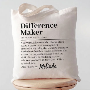 Teacher Modern Dictionary Mum Boss Coworker Name Tote Bag