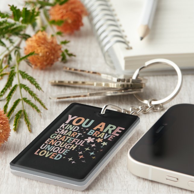 Teacher Motivational First Day Back to School Key Ring (Front Right)