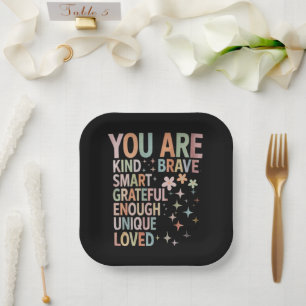 Teacher Motivational First Day Back to School Paper Plate