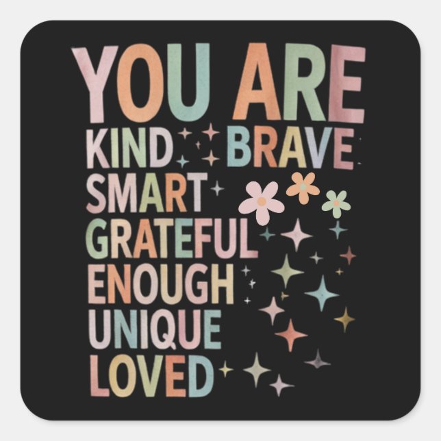 Teacher Motivational First Day Back to School Square Sticker (Front)