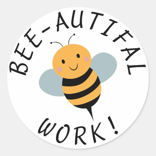 teacher motivational stickers funny bee sticker zazzlecomau