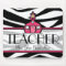 Teacher Mousepad - Zebra Print