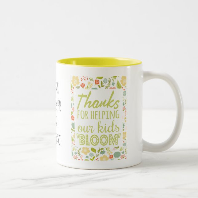 Teacher mug, awesome, best teacher, gift Two-Tone coffee mug (Right)