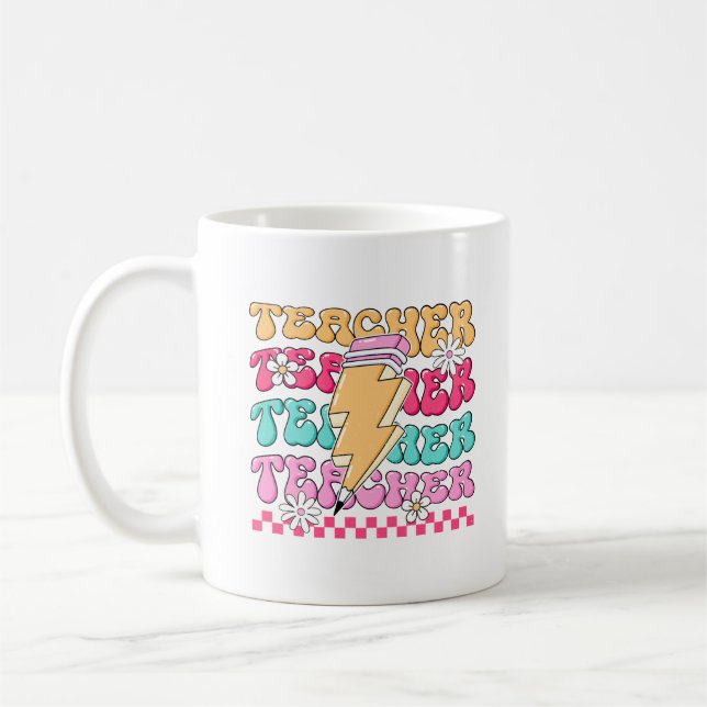 Teacher Mug, Colorful Teacher Mug (Left)