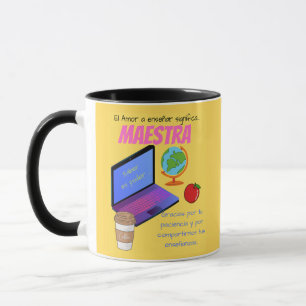 Teacher mug maestra quote