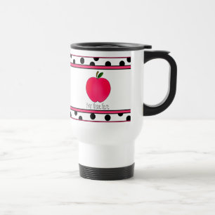 Teacher Mug - Polka Dot Apple Travel Mug