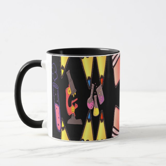 Teacher Mug With Math Formulas Science Icons  (Left)
