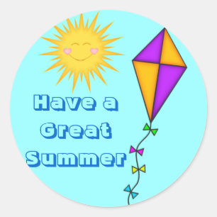 Teacher/Mum Stickers Summer Sun and Kite