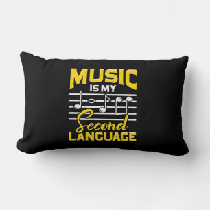 Teacher Music Is My Second Language Lumbar Cushion