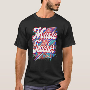 Teacher   Music Teacher Lightning Bolt Back To Sch T-Shirt
