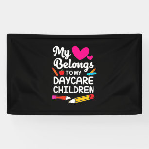 Teacher My Heart Belongs To Children Banner
