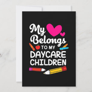 Teacher My Heart Belongs To Children Invitation