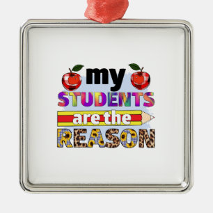 Teacher My Students Are The Reason Metal Ornament