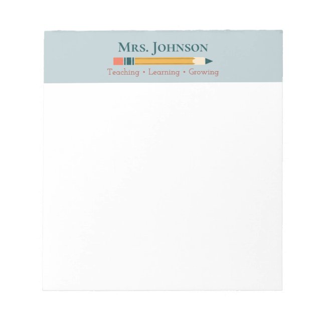 Teacher Name Notepad (Front)