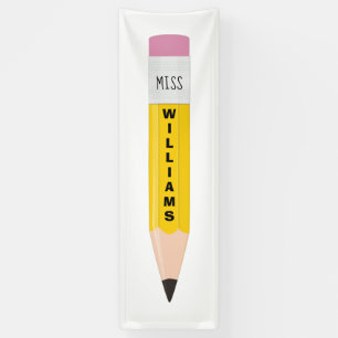 Teacher Name Pencil Classroom Banner