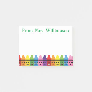 Teacher Name Personalised Cute Post-it Notes