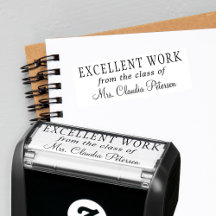 Teacher name personalised excellent work grading