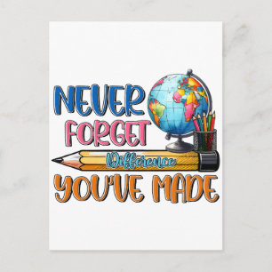 Teacher Never Forget Difference You Have Made Postcard