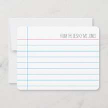 Teacher - Note Cards (Customise)