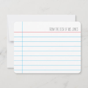 Teacher - Note Cards (Customise)