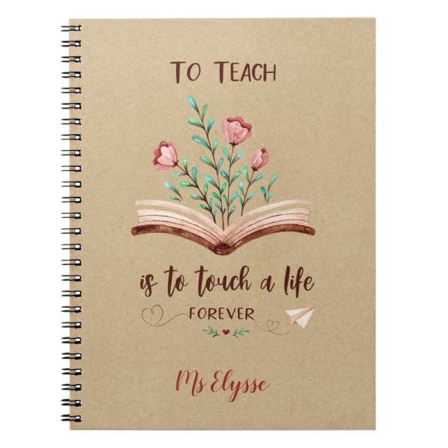 Teacher Notebooks - Rustic Kraft Quotes (Front)