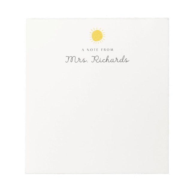 teacher  notepad (Front)