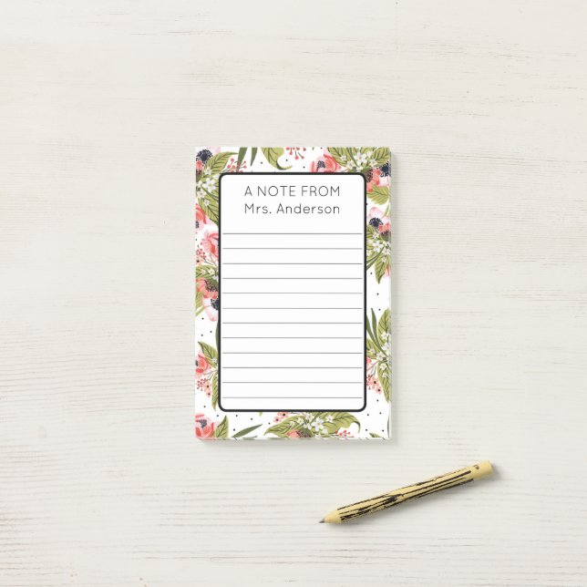Teacher Notepad Personalised Gift for Teacher (On Desk)