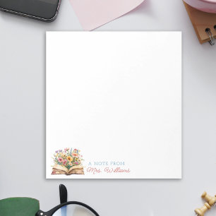 teacher notepad personalised watercolor book