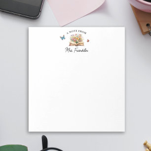 teacher notepad personalised watercolor book