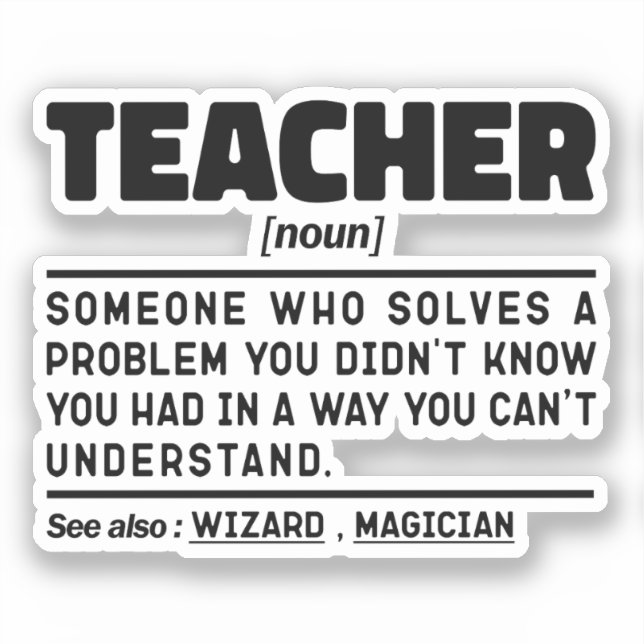 Teacher Noun Definition Instructor Inspirational (Front)