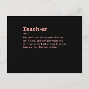 TEACHER NOUN Teacher Saying Funny Favourite Postcard