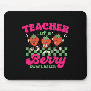 Teacher Of A Berry Sweet Tch Fun Strawberry Design Mouse Pad