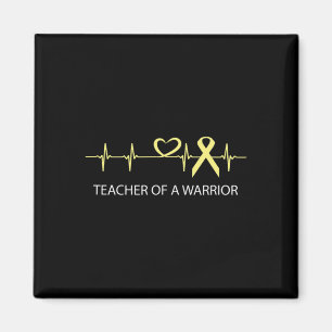 Teacher Of A Warrior Childhood Cancer Awareness 1  Magnet