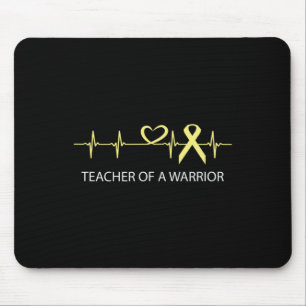 Teacher Of A Warrior Childhood Cancer Awareness 1 Mouse Pad