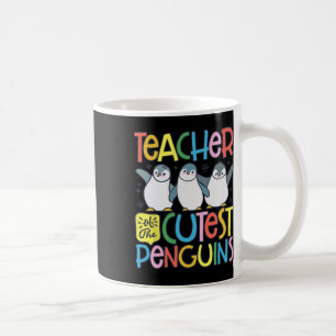 Teacher Of The Cutest Penguins Funny Penguin Back  Coffee Mug