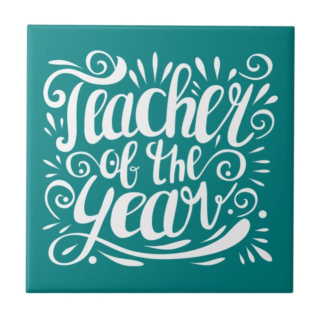 Teacher of the Year Ceramic Tile (Front)