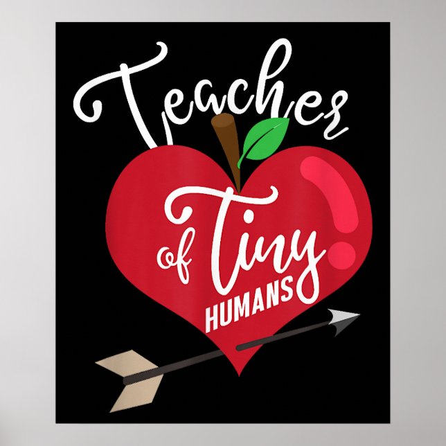 Teacher Of Tiny Humans Preschool Teaching Teach Poster (Front)