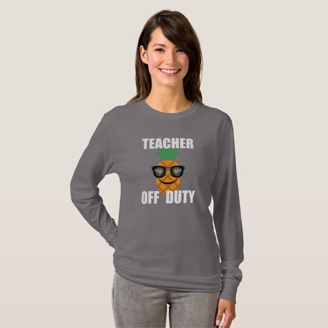 Teacher Off Duty Design - Basic Long Sleeve T-Shir T-Shirt (Front Full)