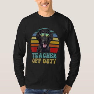 Teacher Off Duty Flat Coated Retrievers Dog Summe T-Shirt