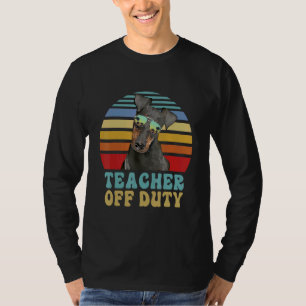 Teacher Off Duty Manchester Terrier Dog Summer T-Shirt